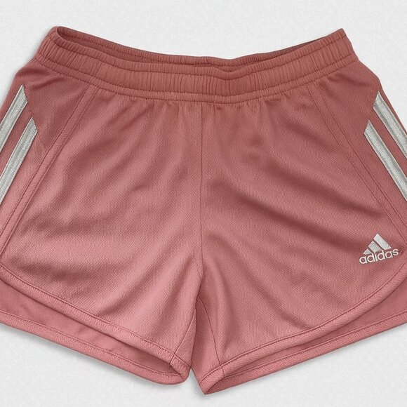Adidas Youth Pink Athletic Shorts Girls Size 10/12 M Preowned - A054 - Picture 1 of 6